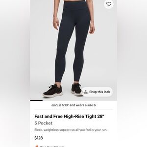 Lululemon Fast and Free Leggings